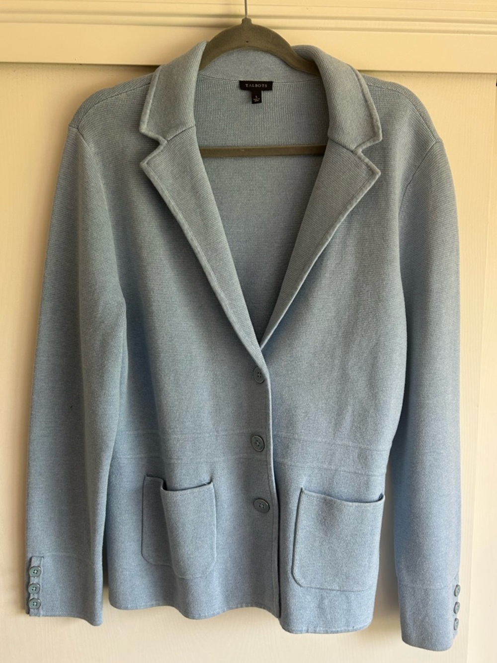 Talbots Knit Blazer Sweater  Classic Chic Size Large
